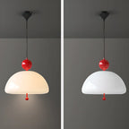 Lustre minimaliste en verre à 3 lumières en forme de dôme pour salle à manger