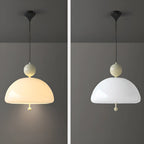Lustre minimaliste en verre à 3 lumières en forme de dôme pour salle à manger
