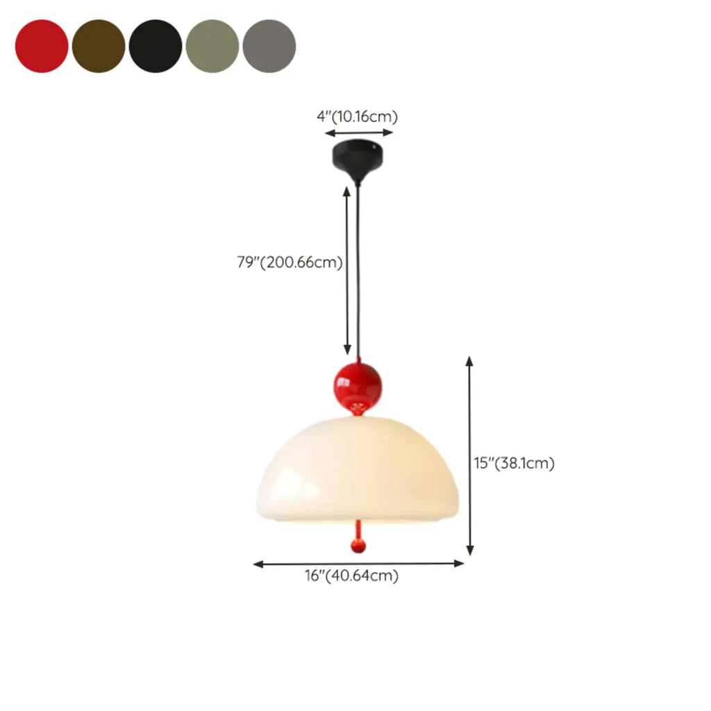 Lustre minimaliste en verre à 3 lumières en forme de dôme pour salle à manger