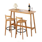 Ensemble de bar moderne en bambou avec tabourets repose-pieds