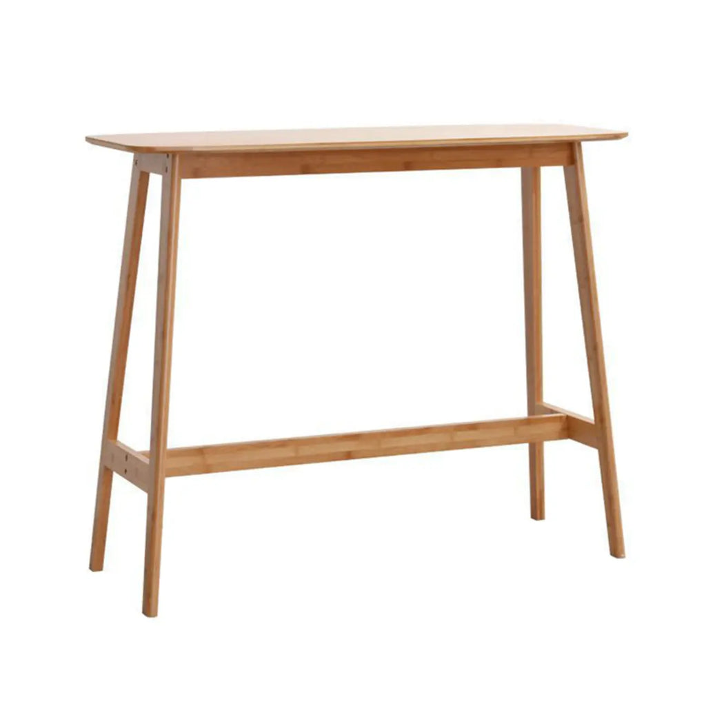 Ensemble de bar moderne en bambou avec tabourets repose-pieds