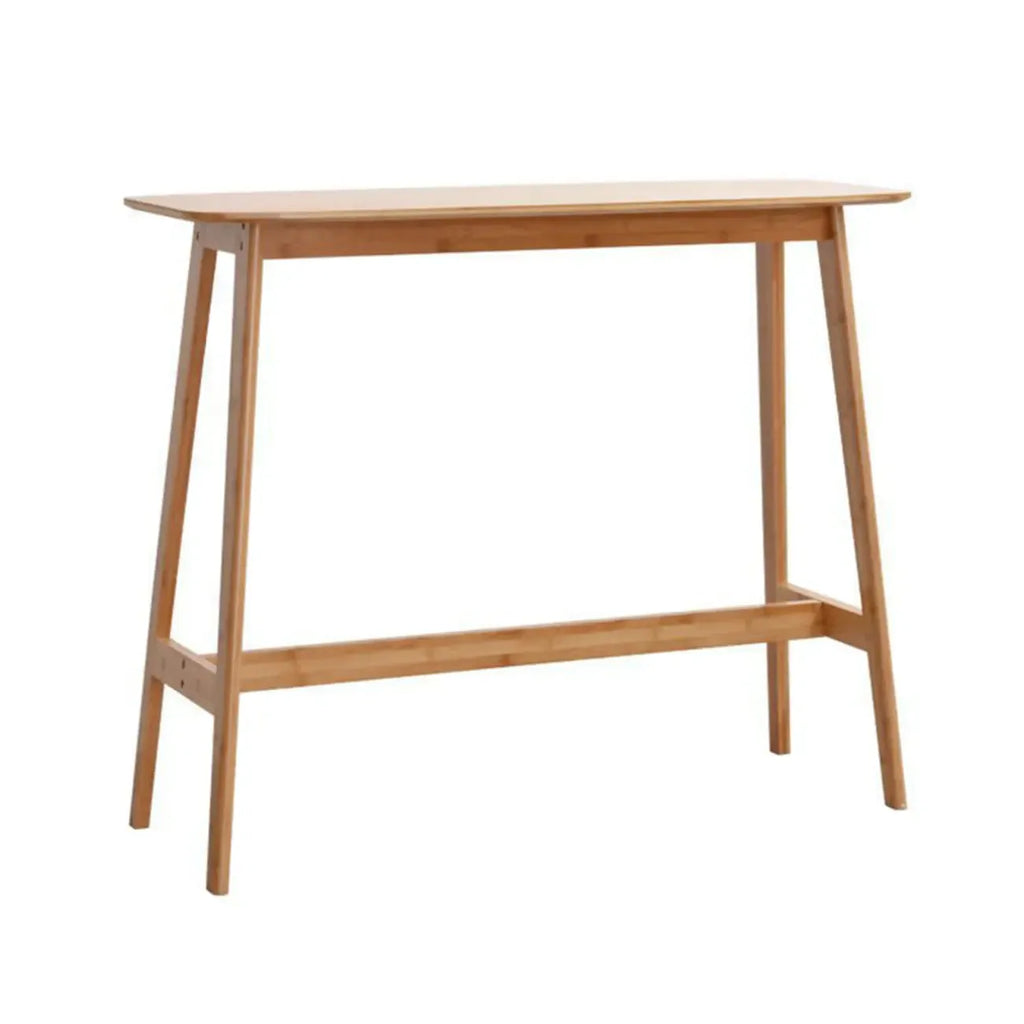 Ensemble de bar moderne en bambou avec tabourets repose-pieds