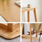 Ensemble de bar moderne en bambou avec tabourets repose-pieds
