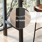 Ensemble table de bar moderne en faux bois avec tabourets sans dossier