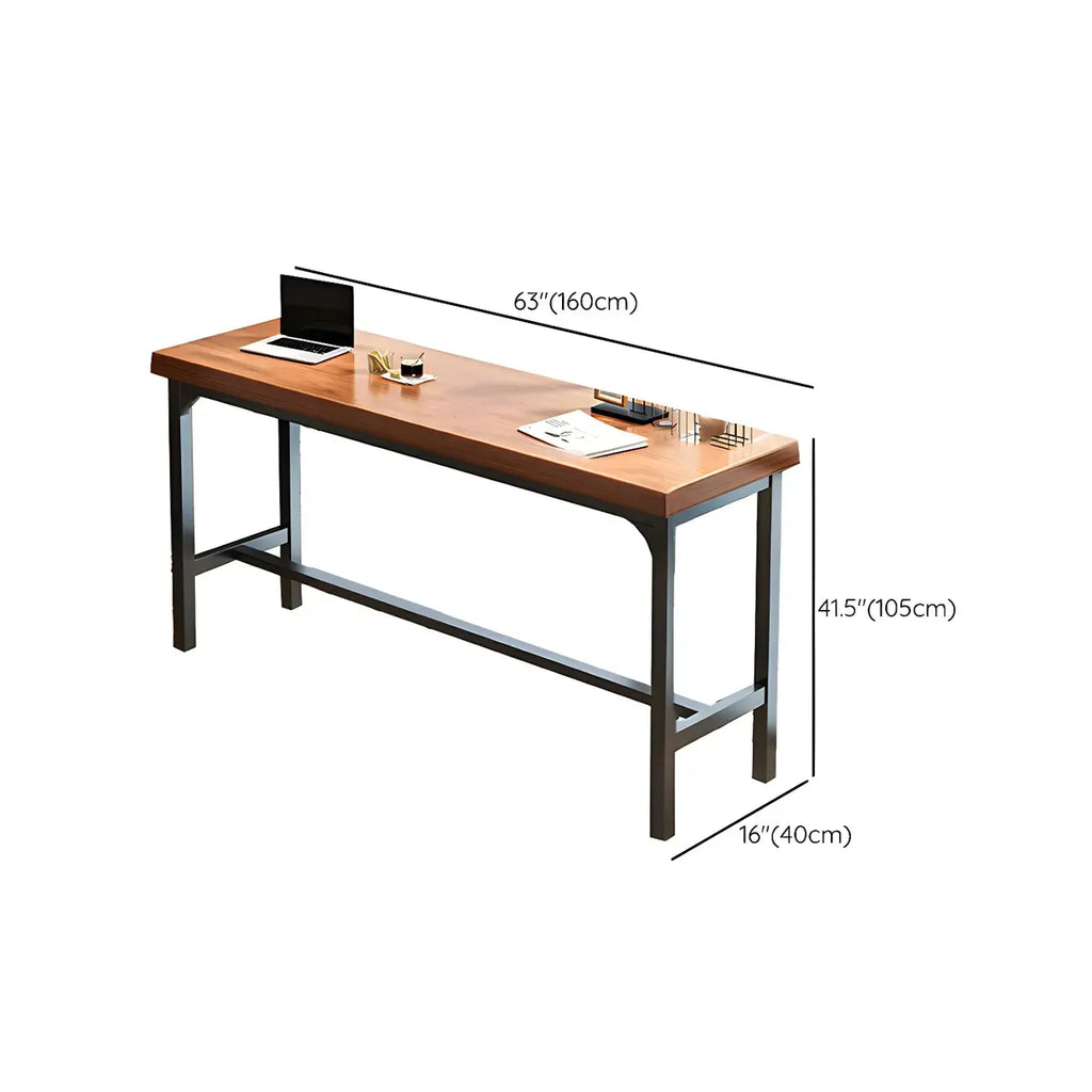 Ensemble table de bar moderne en faux bois avec tabourets sans dossier