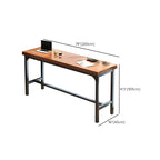 Ensemble table de bar moderne en faux bois avec tabourets sans dossier