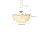 Lustre vintage en cristal avec abat-jour en plumes de verre