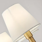 Lustre moderne blanc à 3 lumières avec abat-jour en tissu