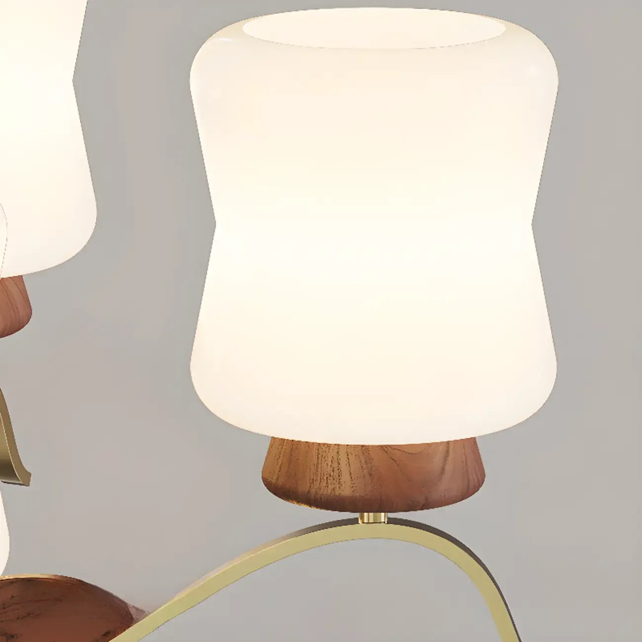 Lustre moderne en métal avec abat-jour en verre blanc pour la décoration intérieure