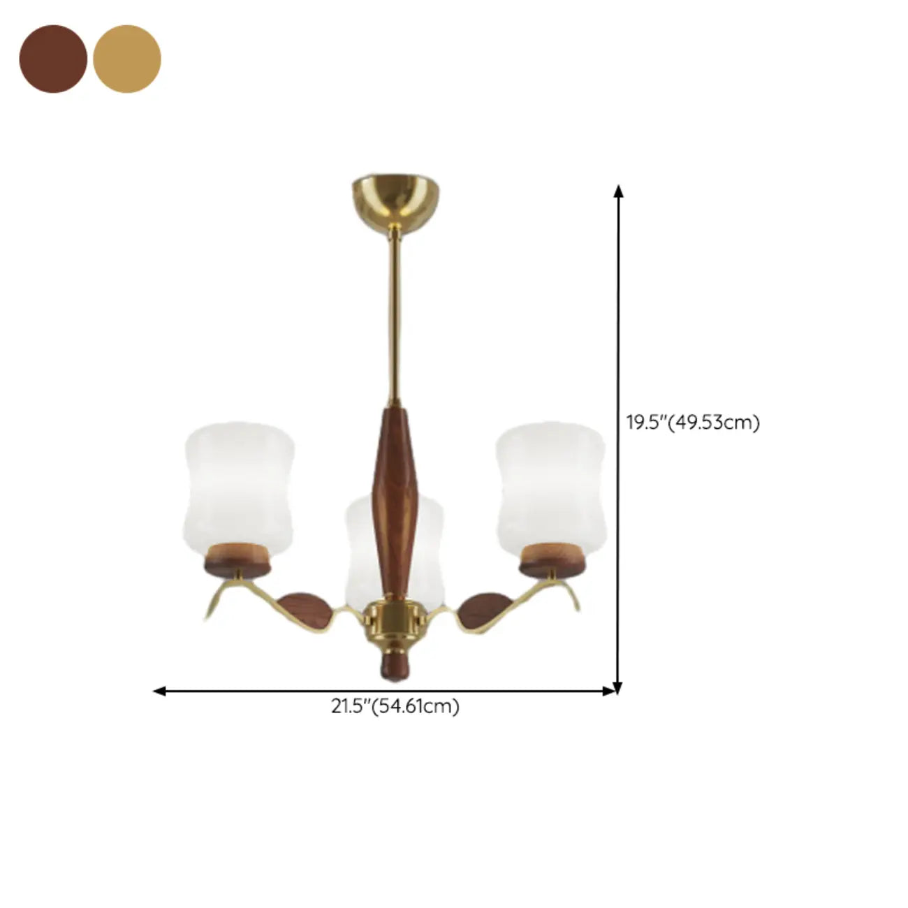Lustre moderne en métal avec abat-jour en verre blanc pour la décoration intérieure