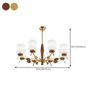 Lustre moderne en métal avec abat-jour en verre blanc pour la décoration intérieure