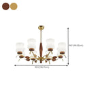 Lustre moderne en métal avec abat-jour en verre blanc pour la décoration intérieure