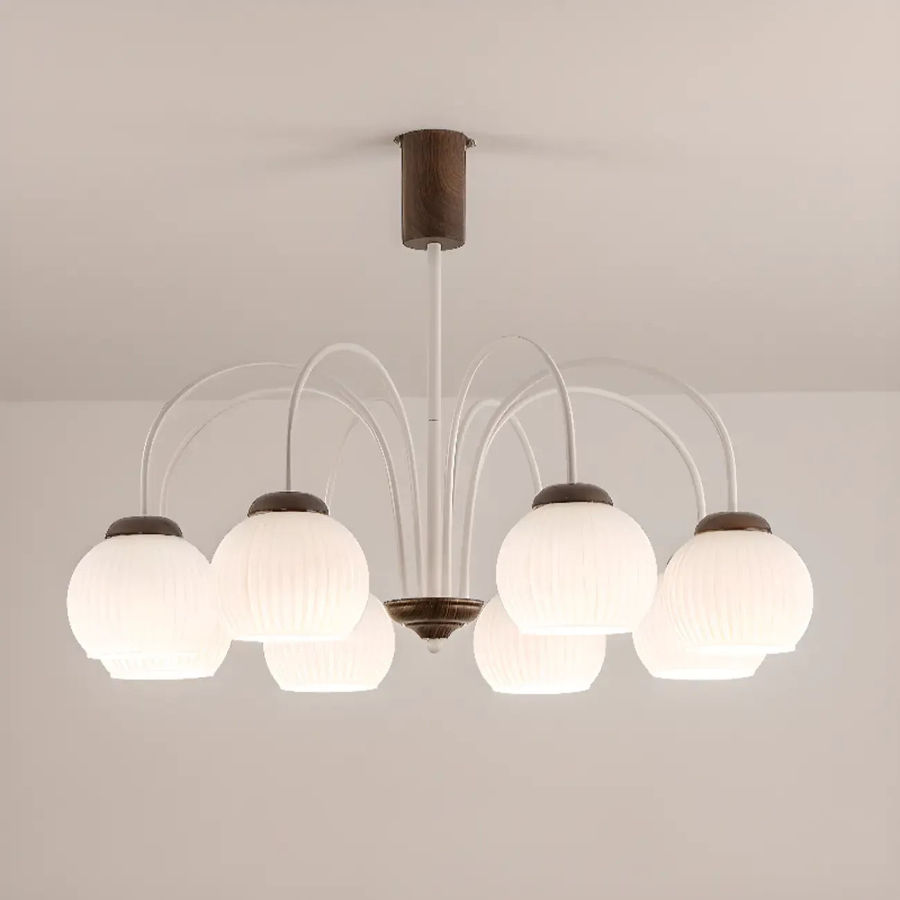 Lustre suspendu globe moderne et élégant à longueur flexible