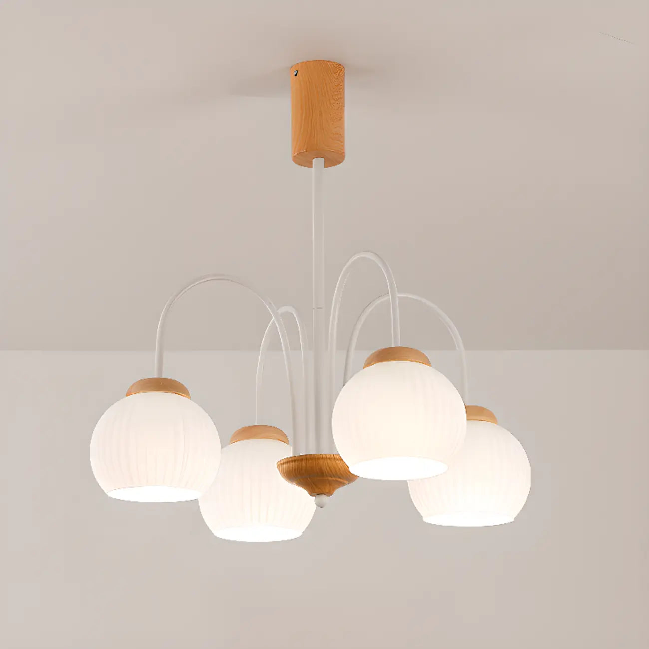 Lustre suspendu globe moderne et élégant à longueur flexible