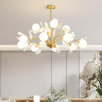 Lustre moderne en laiton à branches au design élégant