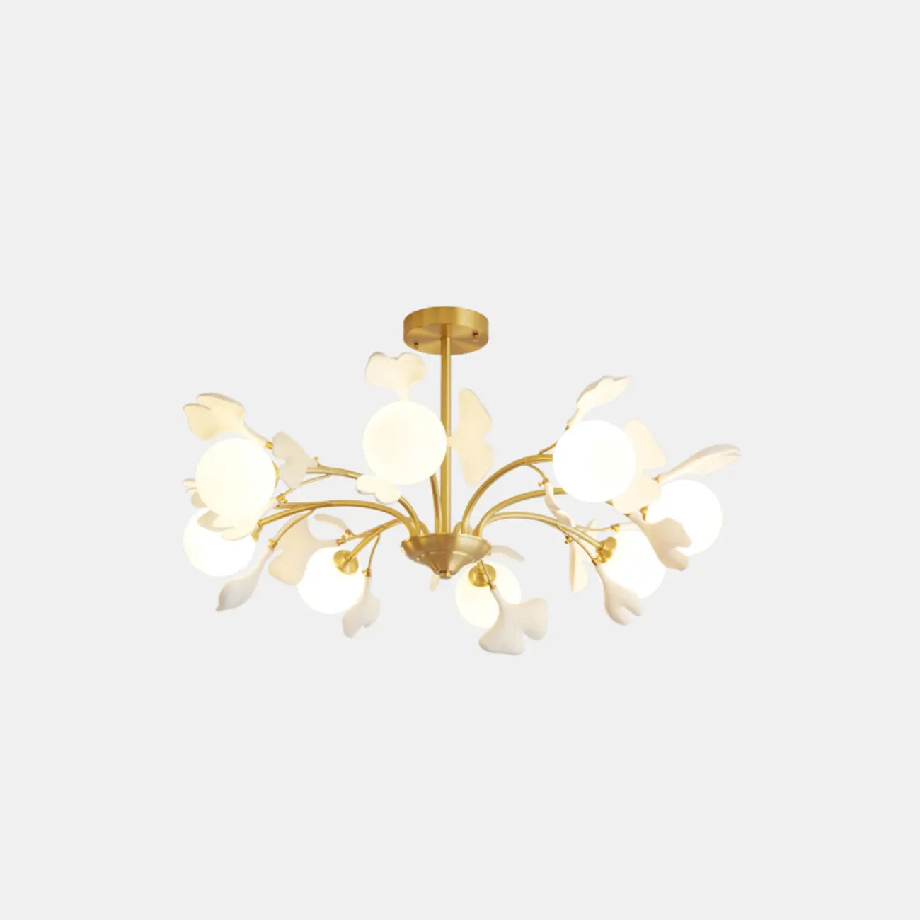 Lustre moderne en laiton à branches au design élégant