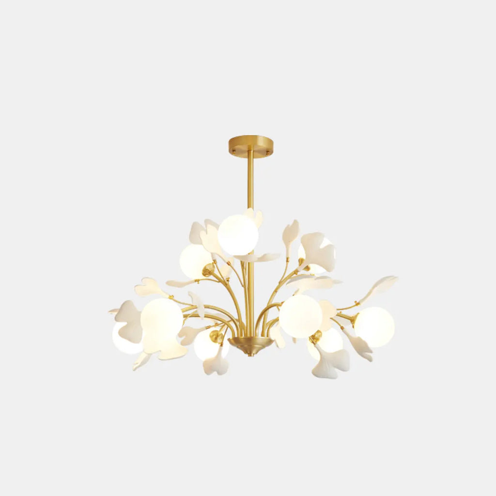 Lustre moderne en laiton à branches au design élégant
