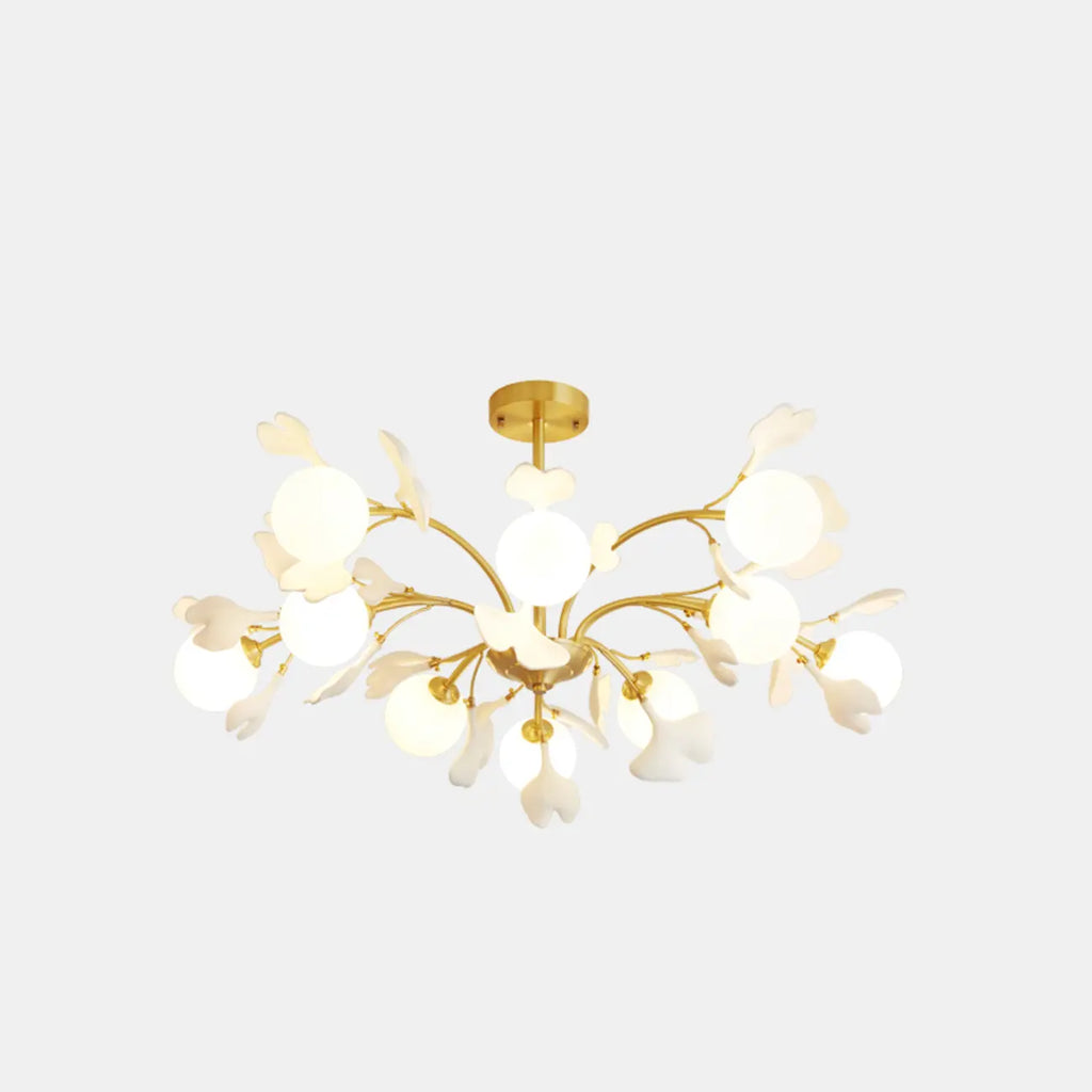 Lustre moderne en laiton à branches au design élégant