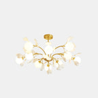 Lustre moderne en laiton à branches au design élégant