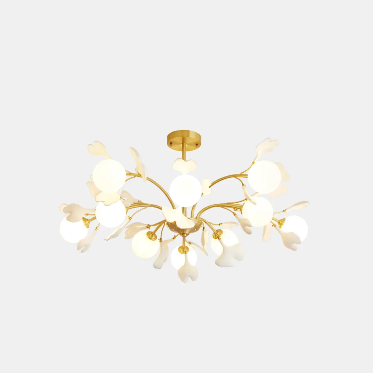 Lustre moderne en laiton à branches au design élégant