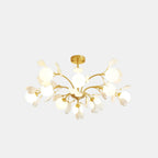 Lustre moderne en laiton à branches au design élégant