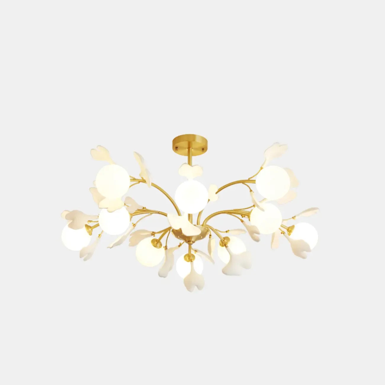 Lustre moderne en laiton à branches au design élégant