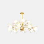 Lustre moderne en laiton à branches au design élégant