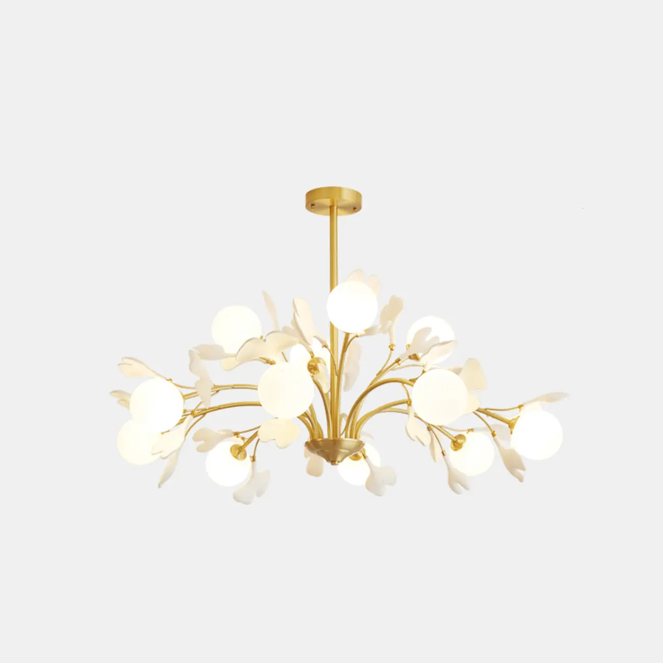Lustre moderne en laiton à branches au design élégant