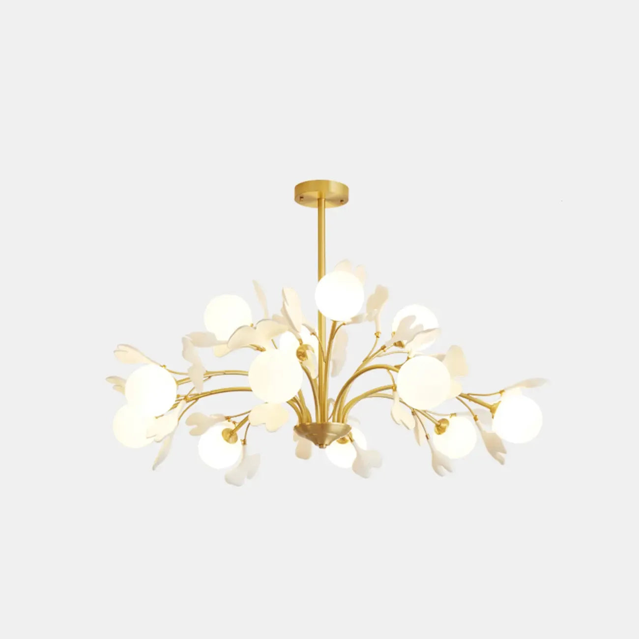 Lustre moderne en laiton à branches au design élégant