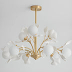 Lustre moderne en laiton à branches au design élégant