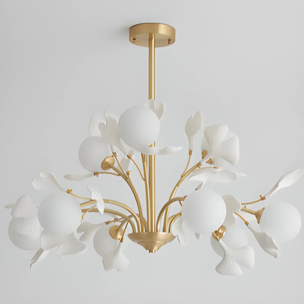 Lustre moderne en laiton à branches au design élégant