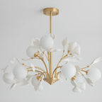 Lustre moderne en laiton à branches au design élégant