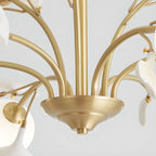 Lustre moderne en laiton à branches au design élégant