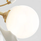 Lustre moderne en laiton à branches au design élégant