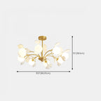 Lustre moderne en laiton à branches au design élégant