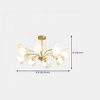 Lustre moderne en laiton à branches au design élégant