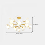 Lustre moderne en laiton à branches au design élégant