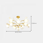 Lustre moderne en laiton à branches au design élégant