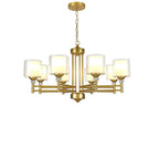 Lustre géométrique industriel en métal cylindrique et verre