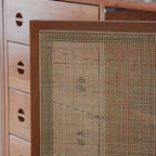 Buffet classique en rotin avec rangement pour salle à manger