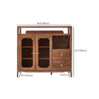 Buffet moderne avec comptoir en verre brun et rangements