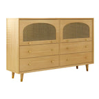 Credenza Orientale in Legno con Cassetti Marrone