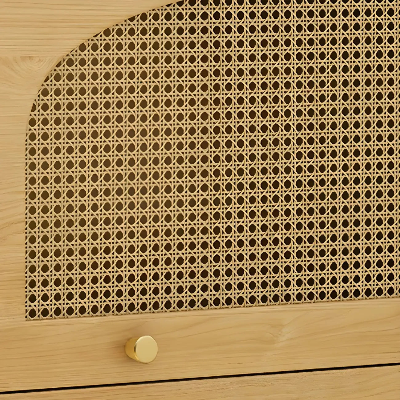 Credenza Orientale in Legno con Cassetti Marrone