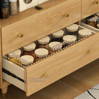 Credenza Orientale in Legno con Cassetti Marrone