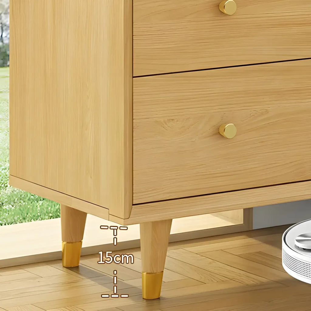 Credenza Orientale in Legno con Cassetti Marrone