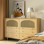 Credenza Orientale in Legno con Cassetti Marrone