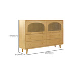 Credenza Orientale in Legno con Cassetti Marrone