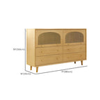 Credenza Orientale in Legno con Cassetti Marrone