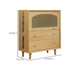 Credenza Orientale in Legno con Cassetti Marrone