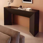 Console moderne avec plateau en pierre et base en bois | HomeyFad
